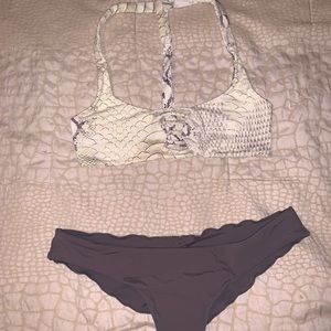 Boys + Arrows Snakeskin Top & Cheeky Bottom